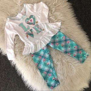 Nannette Baby 💞 “LOVE” Top and Leggings Set